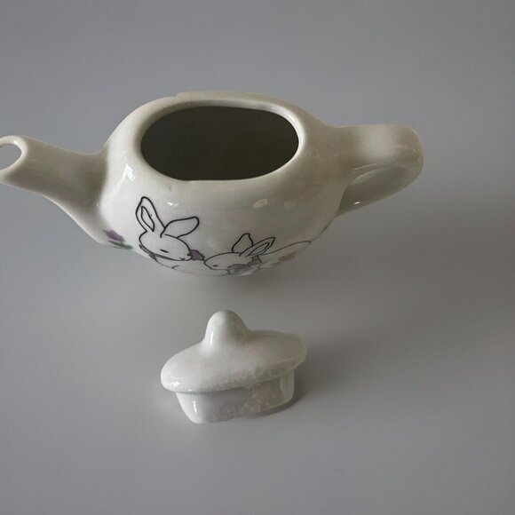 Bunny Mini Tea Set Replacement Pieces Rabbit Miniature Doll House Easter - Picture 7 of 16